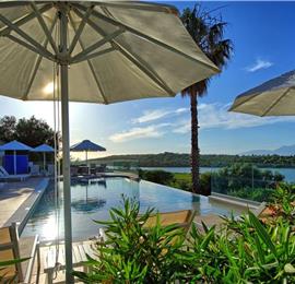 8 Bedroom villa with pool & seaview, near Acharavi, sleeps 16-18